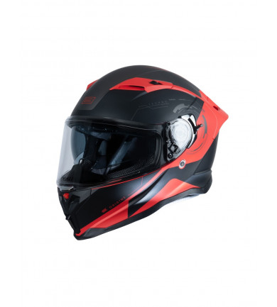 FORCE TECHNO BLACK RED MATT 06 CASCO INTEGRALE ORIGINE