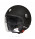 EOS MATT BLACK CASCO JET CON DOPPIA VISIERA 06 HELMO MILANO