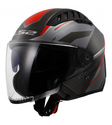 OF600 COPTER II DISTON GREY RED-06 CASCO JET LS2