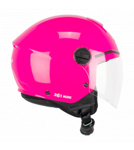 MINI MONO FUCSIA CASCO JET BAMBINA/O CON ADESIVI INCLUSI CGM