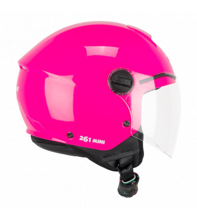 MINI MONO FUCSIA CASCO JET BAMBINA/O CON ADESIVI INCLUSI CGM