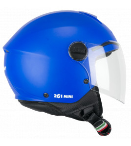 MINI MONO AZZURRO OPACO CASCO JET BAMBINO/A CGM