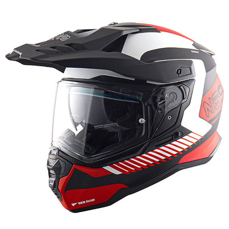 Ns-9 Dual Sport  Bianco Rosso Nero  Integrale Nos - 1