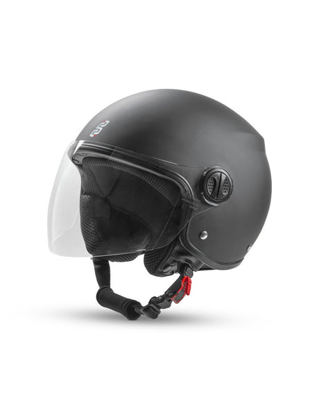 Aria Matt Black Casco Jet 06 Oj - 1