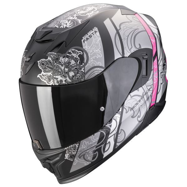 Exo-520 Evo Air Fasta Nero-argento-rosa Casco Integrale Scorpion - 1