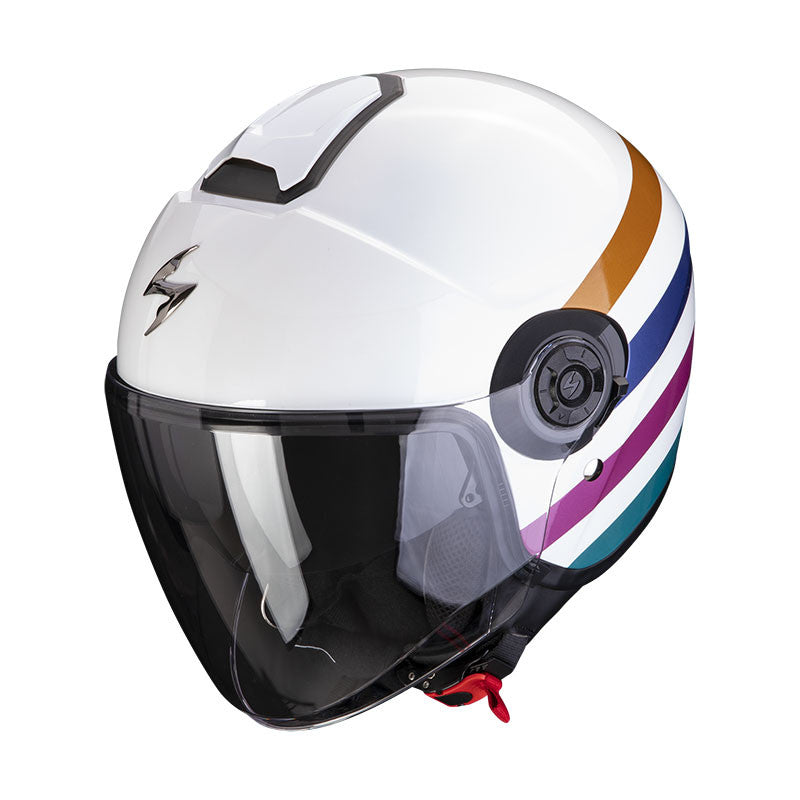 Exo-city Ii Bee Bianco-verde-oro Casco Jet Scorpion - 1