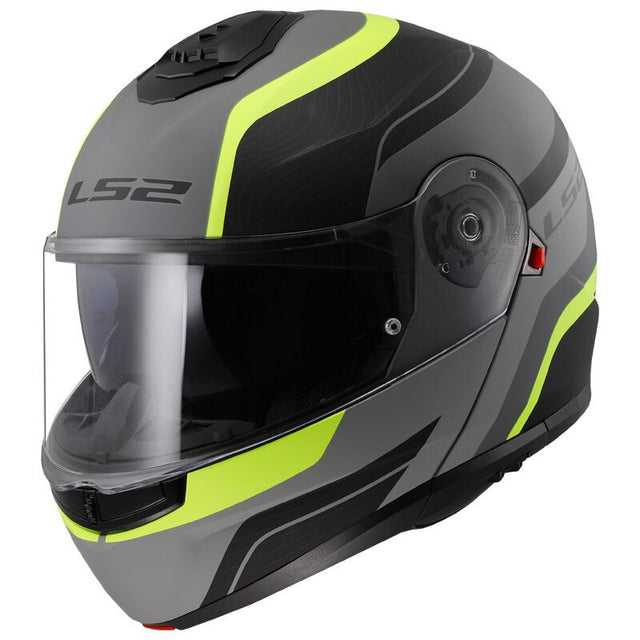 Ff908 Strobe Ii Autox Grey H-v Yellow Casco Modulare Ls2 - 1