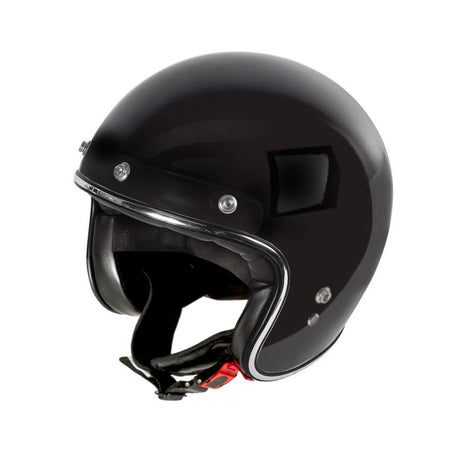 G02x Casco Jet Fiberglass 3 Bottoni Nero Lucido Garibaldi - 1