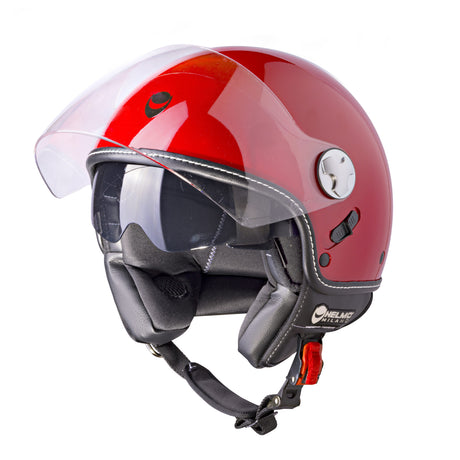 Eos Red Casco Jet Doppia Visiera Helmo Milano - 1