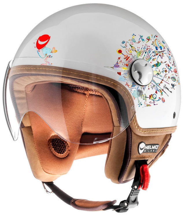 Vapensiero Baraba' White Casco Jet Helmo Milano - 1