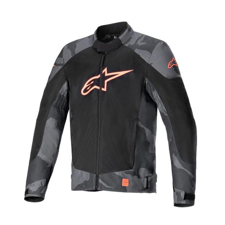 T Sp X Superair Militare Nero Red Fluo Giacca Traforata Alpinestars - 1