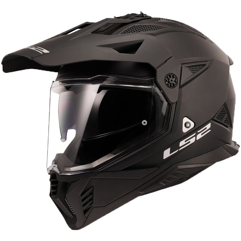 Mx702 Pioneer Ii 06 Matt Black Casco Adventure Ls2 - 1