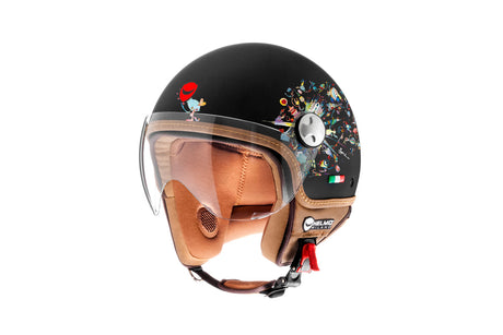 Vapensiero Barabubbles Black Casco Jet Helmo Milano - 1