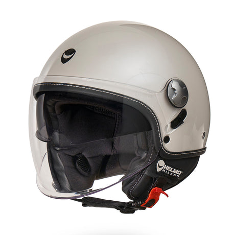 Eos Pearl White Casco Jet con Doppia Visiera 06 Helmo Milano - 1