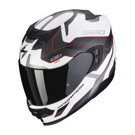 Exo-520 Evo Air Elan Bianco Opaco-argento-rosso Casco Integrale Scorpion - 1