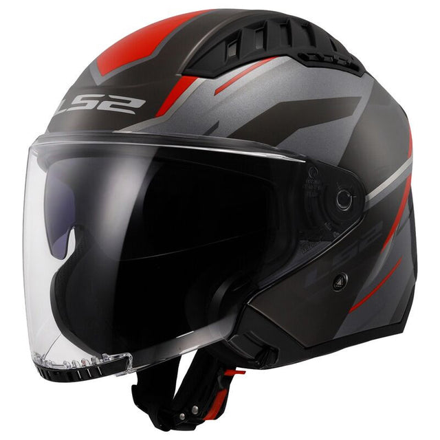 Of600 Copter Ii Diston Grey Red-06 Casco Jet Ls2 - 1