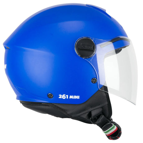 Mini Mono Azzurro Opaco Casco Jet Bambino/a Cgm - 1