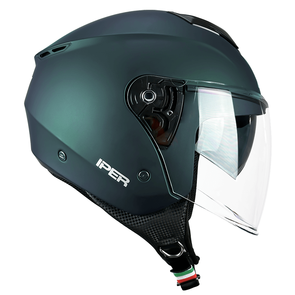 Iper Mono  Petrolio Satinato 06 Casco Jet Urban Cgm