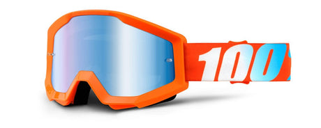 Strata Orange Mirror Blu  Lens Maschera Cross 100% - 1