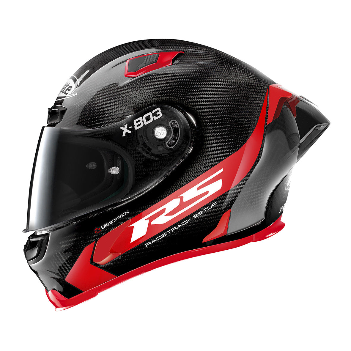 X-803 Rs Ultra Carbon Hot Lap Carbonio Rosso Casco Racing - 1