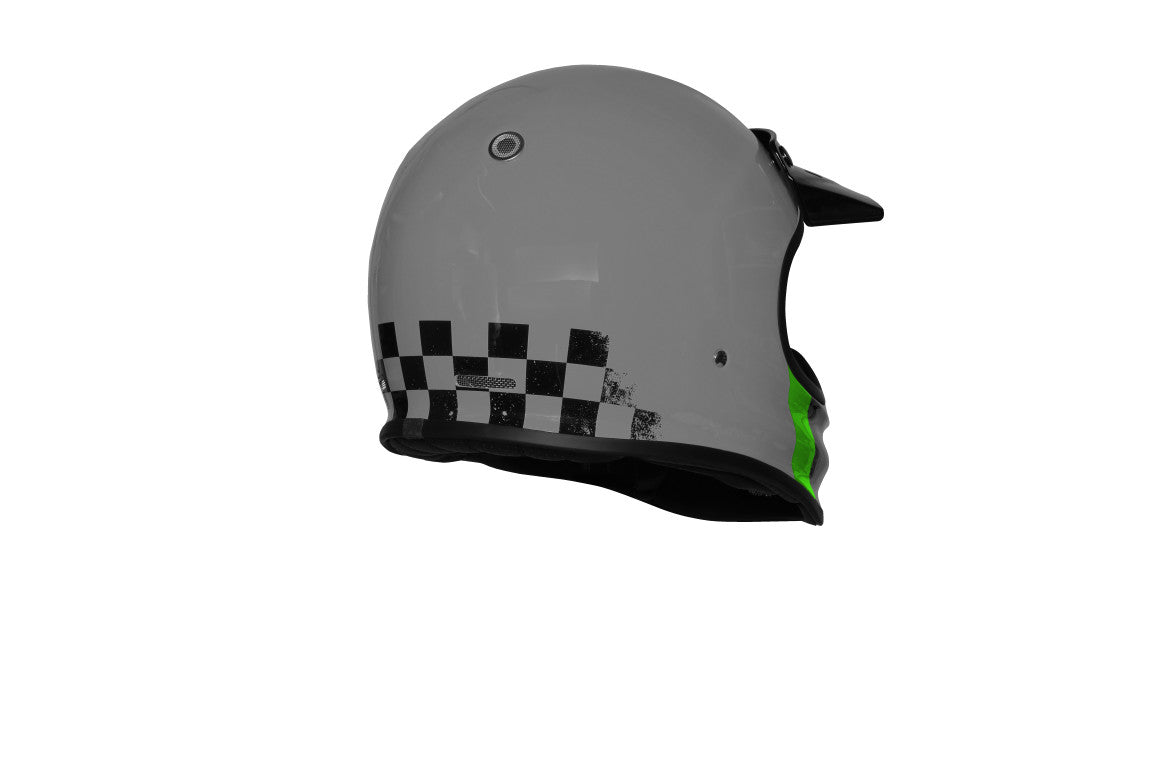 Virgo Danny Grey Casco Retro' Enduro - 3