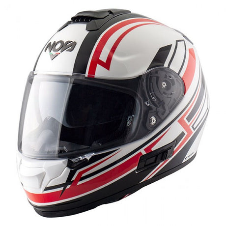 Casco Ns-7f Adrenaline Nos - Casco Integrale Bianco Nero Rosso In Fibre Composite - 1