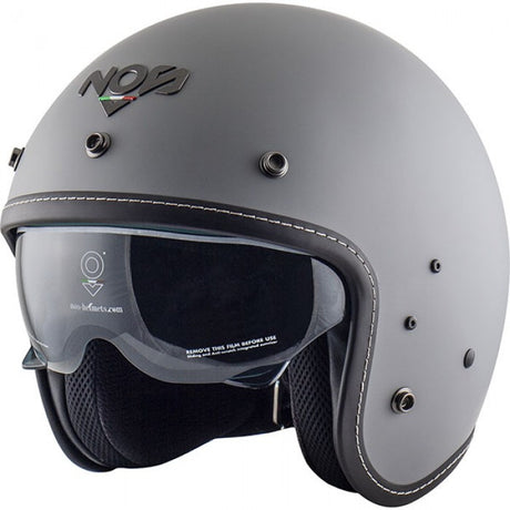 Casco Ns-1f Nos - Casco Jet In Fibra Grigio Opaco - 1