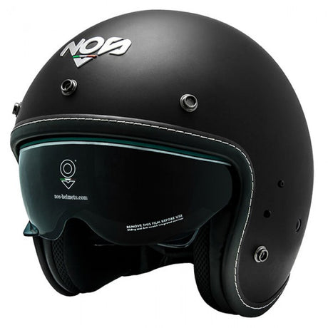 Casco Ns-1f Nos - Casco Jet In Fibra Nero Opaco - 1