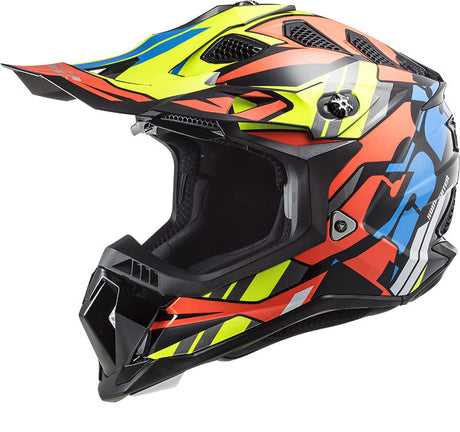 Casco Mx700 Subverter Rascal Ls2 - Casco Cross Nero/arancio - 1