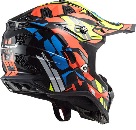 Casco Mx700 Subverter Rascal Ls2 - Casco Cross Nero/arancio - 2