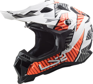 Casco Mx700 Subverter Evo Astro Ls2 - Casco Cross Bianco/arancio - 1