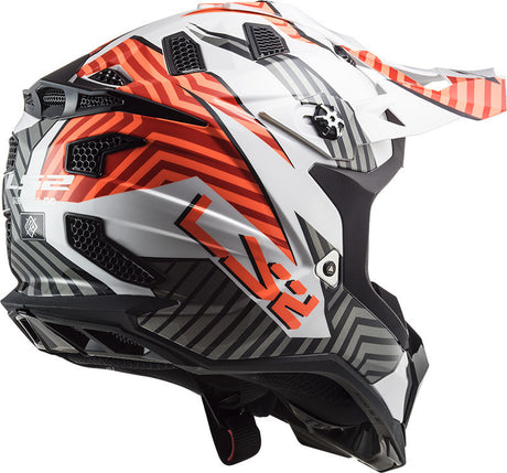 Casco Mx700 Subverter Evo Astro Ls2 - Casco Cross Bianco/arancio - 2