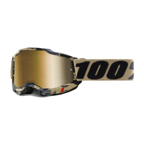 Maschera Accuri 2 Tarmac Sabbia - Maschera Da Cross Visiera Gold - 1