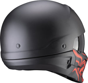 Casco Exo-combat Evo Samurai Scorpion - Casco Modulabile Nero Opaco/rosso - 3