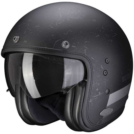 Casco Belfast Shift Scorpion - Casco Jet Nero Opaco/argento - 1