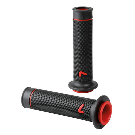 Manopole Sport Grip Nere Lampa - Manopole Logo Rosso - 1