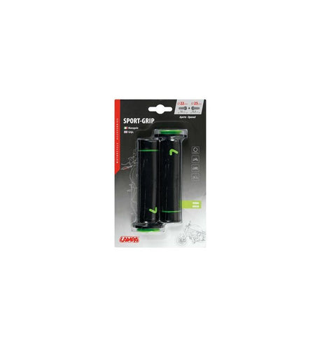 Manopole Sport Grip Nere Lampa - Manopole Logo Verde - 2