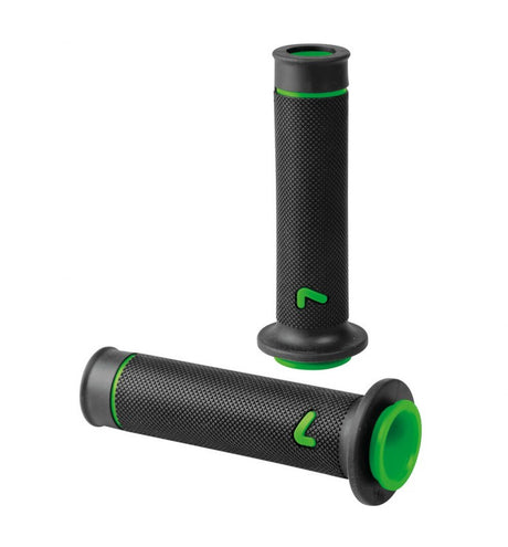 Manopole Sport Grip Nere Lampa - Manopole Logo Verde - 1