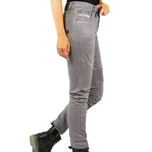 Pantaloni Donna Betty Biker John Doe - Pantaloni Light Grey con Protezioni - 3