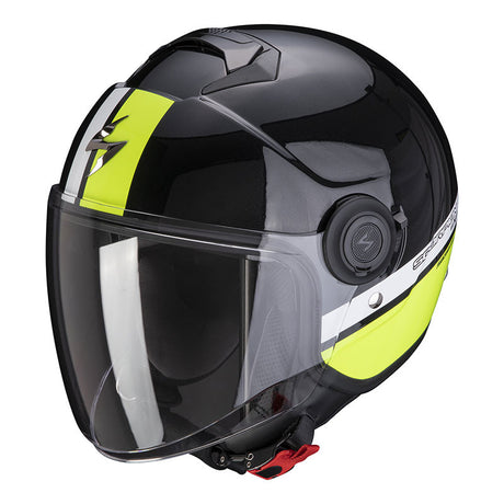 Casco Exo-city Strada Scorpion - Casco Jet Nero Perla/bianco/giallo Fluo - 1