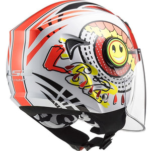 Casco Bambino Of602 Funny - Casco Jet Sluch Red White - 2