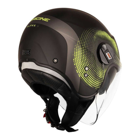 Alpha Track Fluo Yellow Black Casco Jet Origine - 2