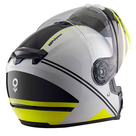 Ns-8 Dynamic Bianco Giallo Fluo Casco Modulare Nos - 2