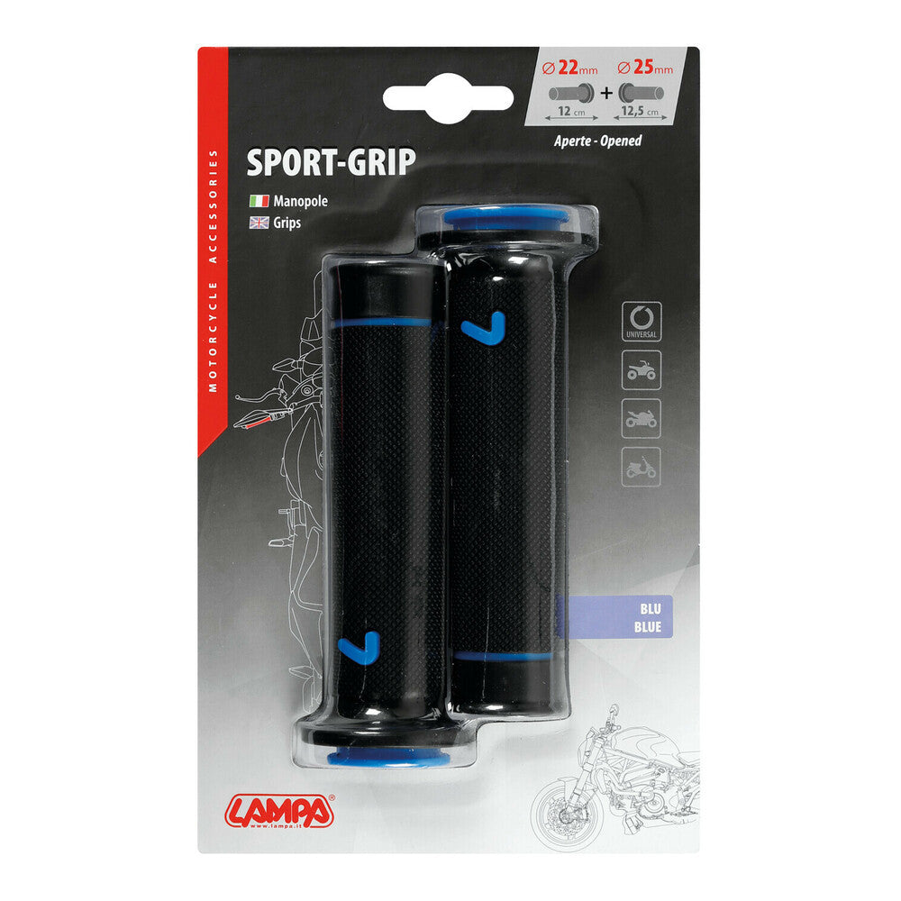 Sport Grip Nere Inserti Blu Manopole Standard Lampa - 2