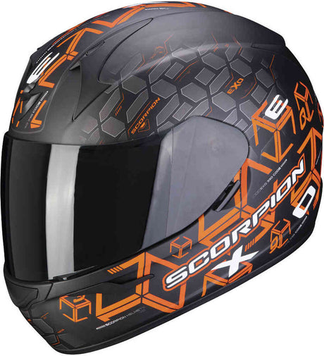 Exo-390 Cube Mat Black-orange Casco Integrale Scorpion - 1