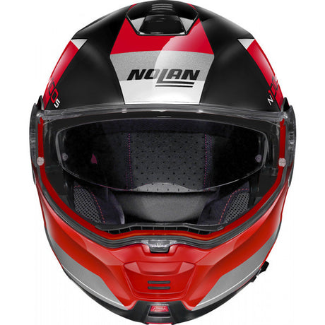 N100-5 Hilltop Nero Grigio Rosso Casco Modulare Nolan - 1