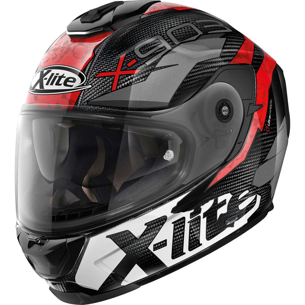 X-903 Ultra Barrage Carbonio Rosso e Bianco Casco Integrale X-lite - 3