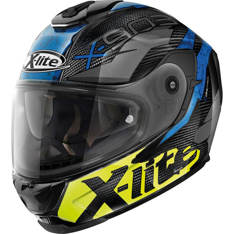 X-903 Ultra Carbon Barrage Blu  Giallo Fluo Casco Integrale X-lite - 1