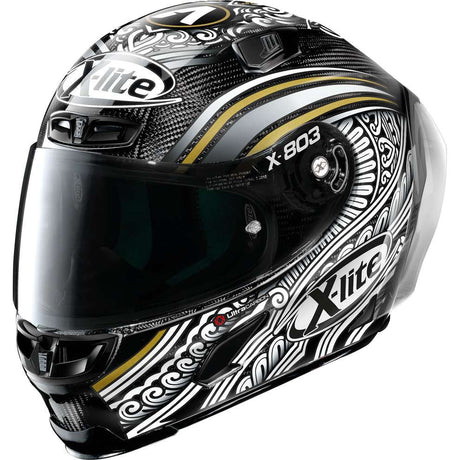 X-803 Rs U.c. Replica Canet Carbonio Bianco Oro Casco Racing X-lite - 1