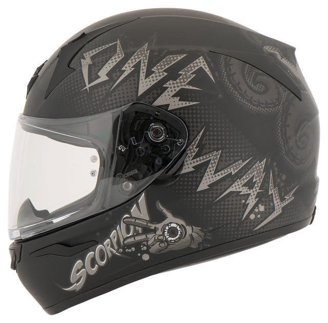 Exo-390 Ighost Nero Opaco Argento Casco Integrale Scorpion - 1